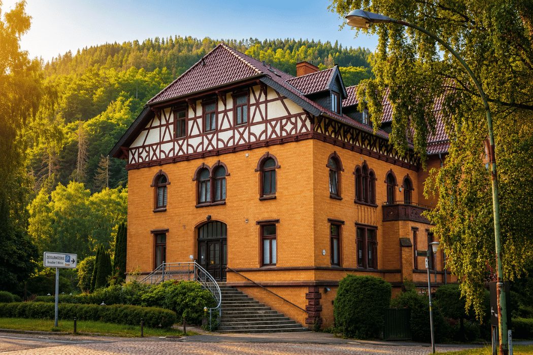 Das Restaurant Zum Förderturm in Goslar von außen