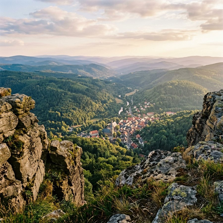Weitsicht über das Harzvorland