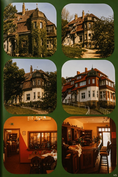 Ansichten von Haus und Gasträumen